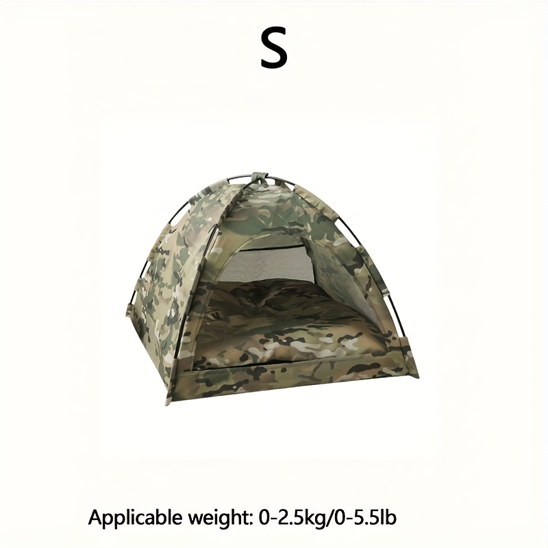 camouflage pet tent cats small dogs foldable travel shelter  Camouflage Pet Tent for Small Pets✨New main image 1