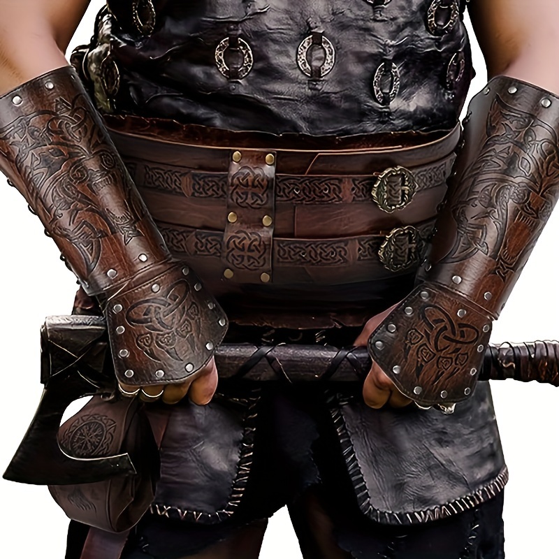 Viking Wide Belt Medieval Faux Leather Armor Belt Knight Corset Belt Larp  Halloween Costume