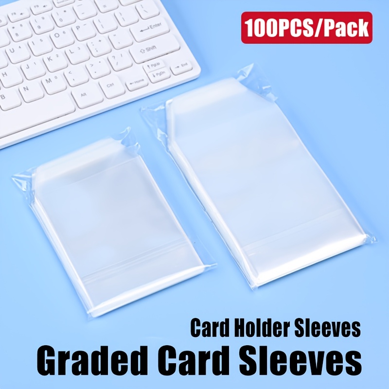 100pcs pack trading card graded card sleeves card protector - Temu