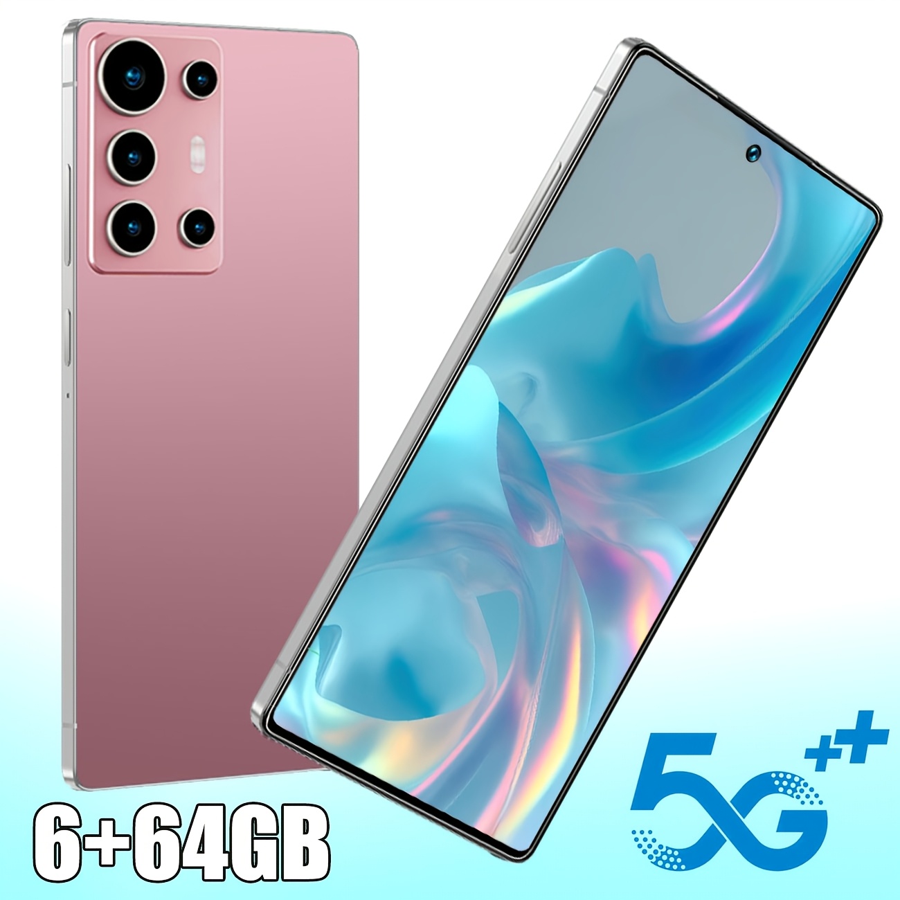 2026 Ultra 5g Network Unlocked Smartphone, 6.8 Inch Ultra Touch Screen, 6+64gb Expandable Internal Memory, Stable Os With Nfc Function, High Definition Shooting Camera Module, Dual Standby Design