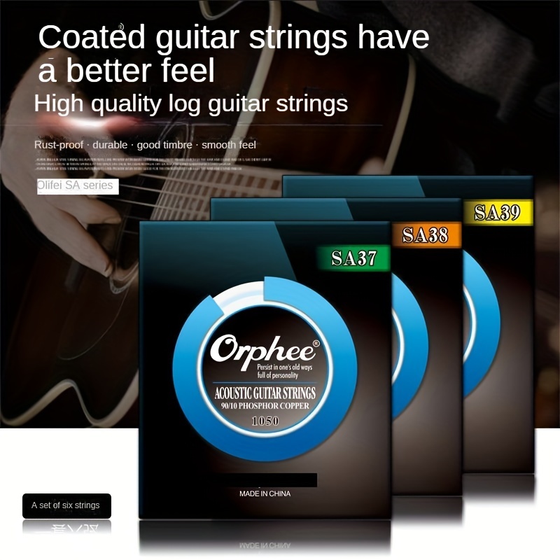 Strings Thickness Ranging S Series Coated Acoustic Guitar Temu