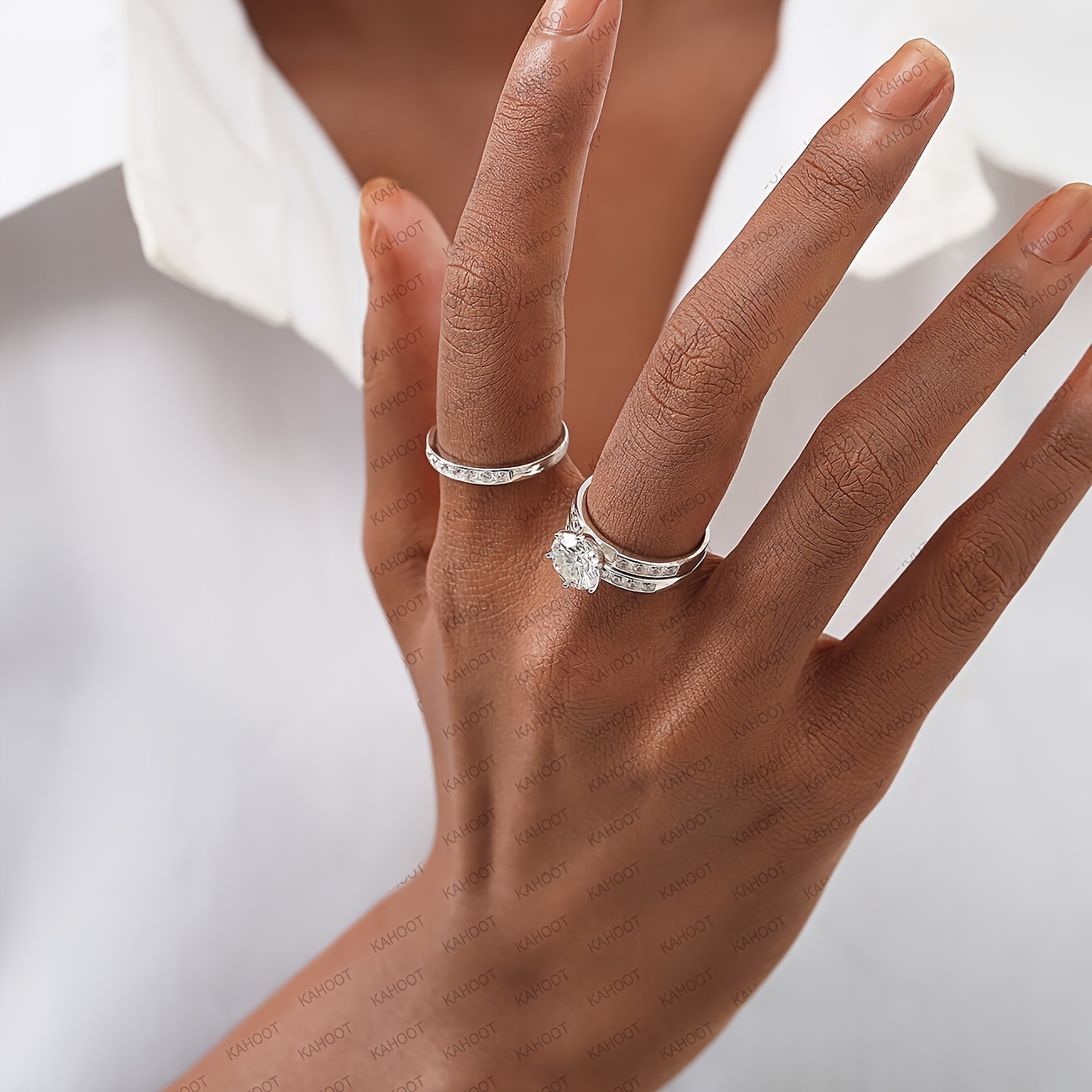2 Ct Moissanite Ring in 925 Silver for Women