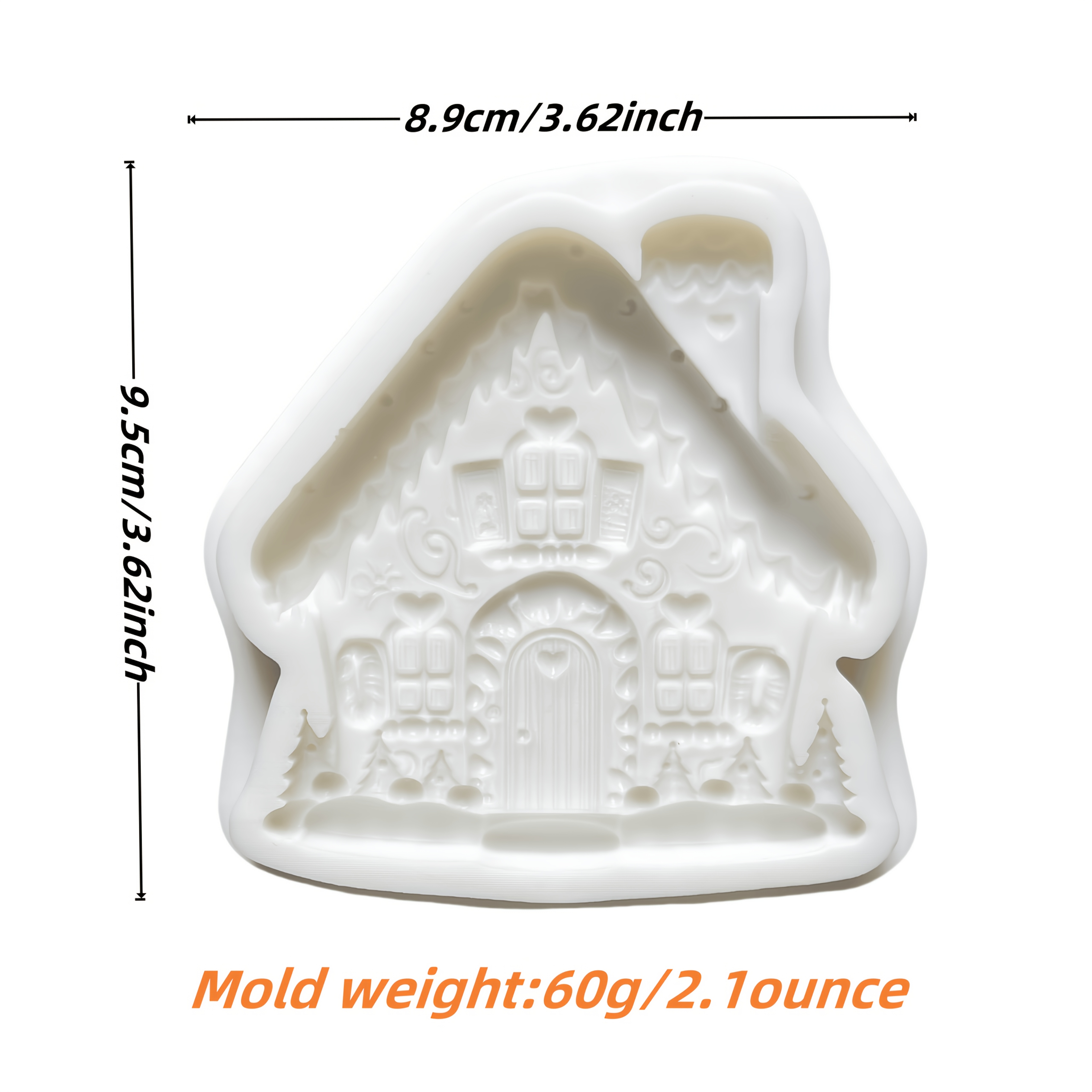 A Creative Silicone Gingerbread House Mold For Making Gummies, Chocolates, And Fondant Decorations For Cakes, Perfect For Festive Kitchen Baking And Handmade Artistic Baking Tools