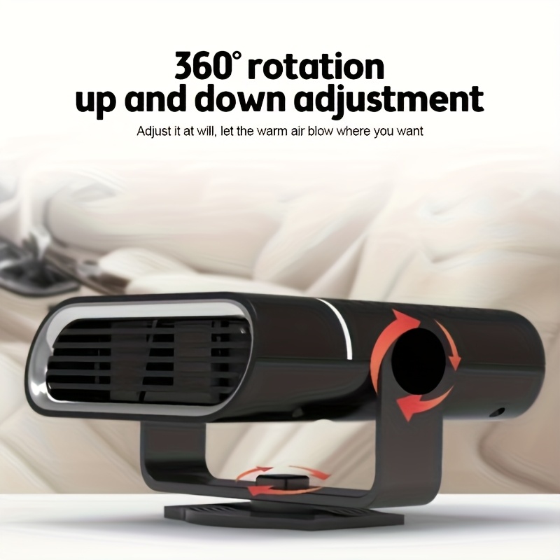 1pc, high power portable car heater,   fast heating and cooling, f fan + heater, plug-in car dehumidifier, car series fast  , direct plug-in operation, 360° adjustment, warm all winter, a must-have for cars, car heating solution, car Product details 2
