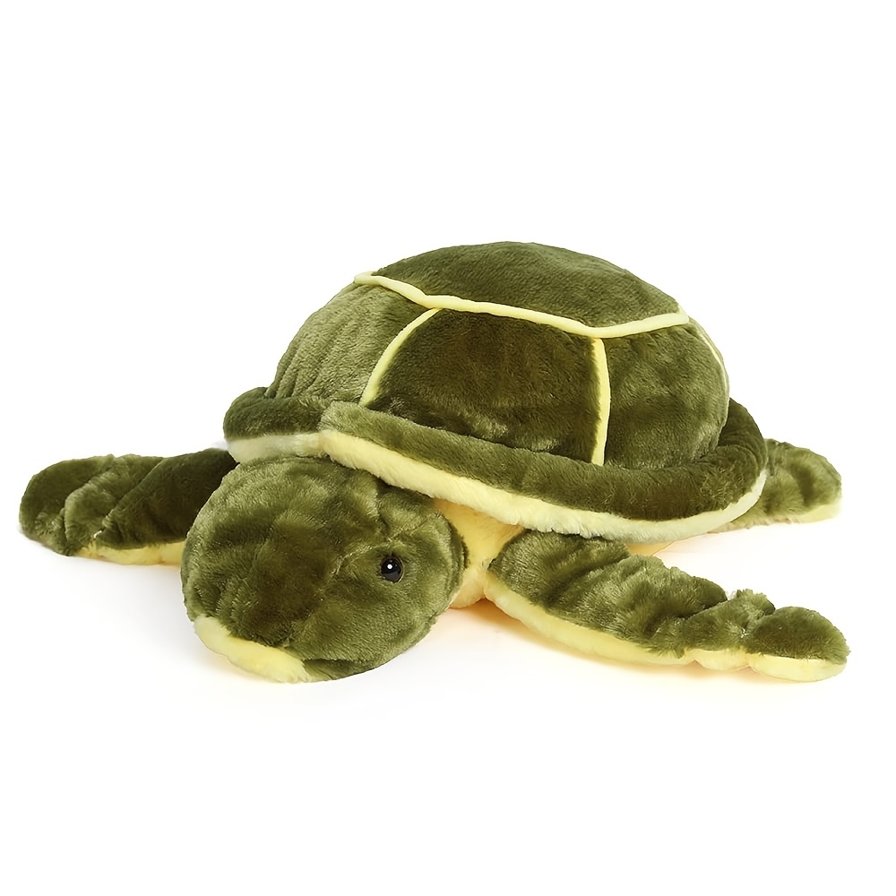 Morismos 85cm Long Giant Turtle Stuffed Animal Xxl, Green Large Turtle Plush Toy Stuffed Animal, Birthday Gift Children Baby