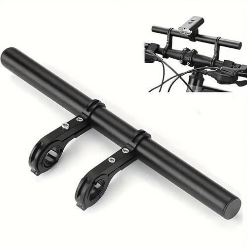 for bicycle double handle extender 13 78 inch 35cm aluminum alloy extra long bracket additions for bicycle brackets extension bars headlights light bulbs mobile phone brackets suitable for 31 8mm 25 4mm diameter