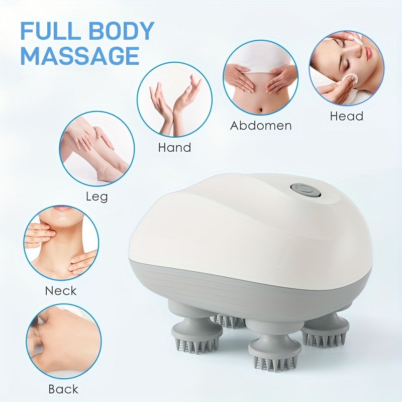 Masajeador Inteligente de Cuero Cabelludo con Cabeza Rascadora para Mascotas y Dispositivo Eléctrico Mini para Estimulación Meridiana