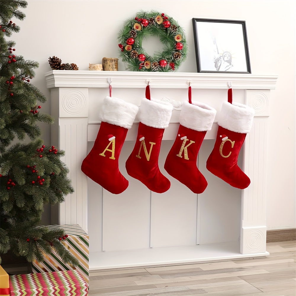 Chaussette De Noël Primark - Bas En Feutre Motif Père Noël - Bleu Vert Rouge