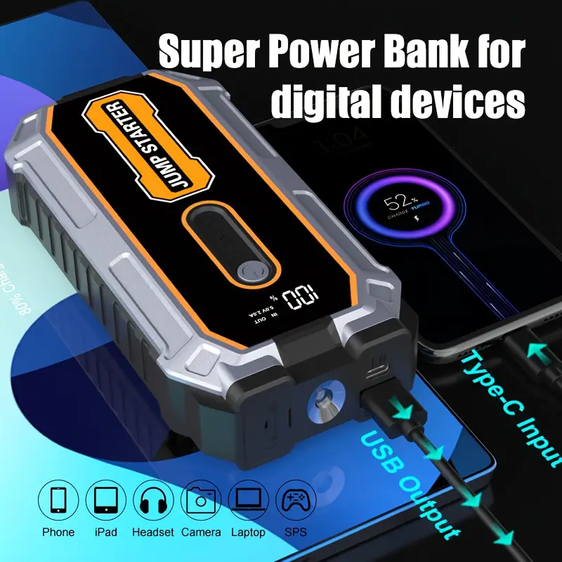 car jump starter 6000a portable battery jumper starter pack - Temu car jump starter 6000a portable battery jumper starter pack - Temu