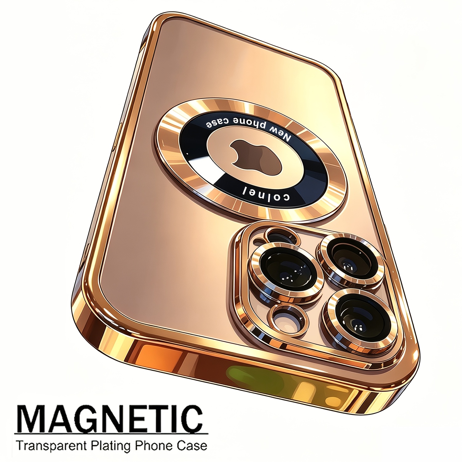 TEMU Phone Case: 3pcs [1 Phone Case With 2x Protectors] For Iphone 17 Pro Max, 17 Pro, Air, 17, 16e, 16, 15, 14, 13, 12, 11 Pro Max Magnetic