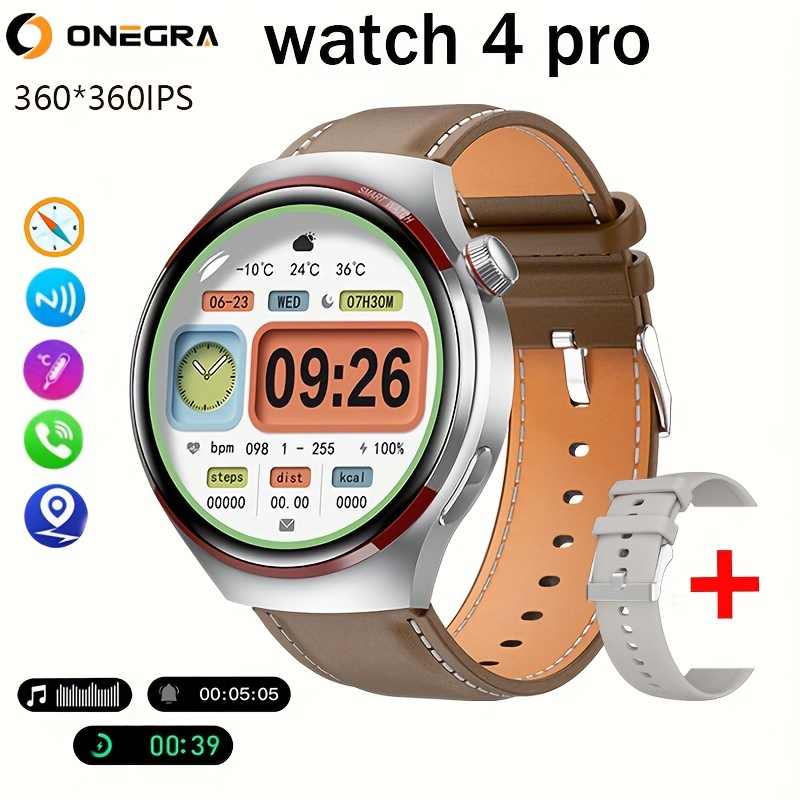Men's GPS Smart Watch 4 Pro 1.53-inch Colorful HD Display, Custom Dial, Compass, Fitness Tracker, Wireless Phone Connectivity, Modern Style_voghion.com