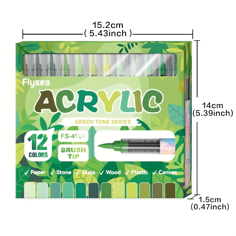 FLYSEA 96pcs Acrylic Markers Set for Art Drawing