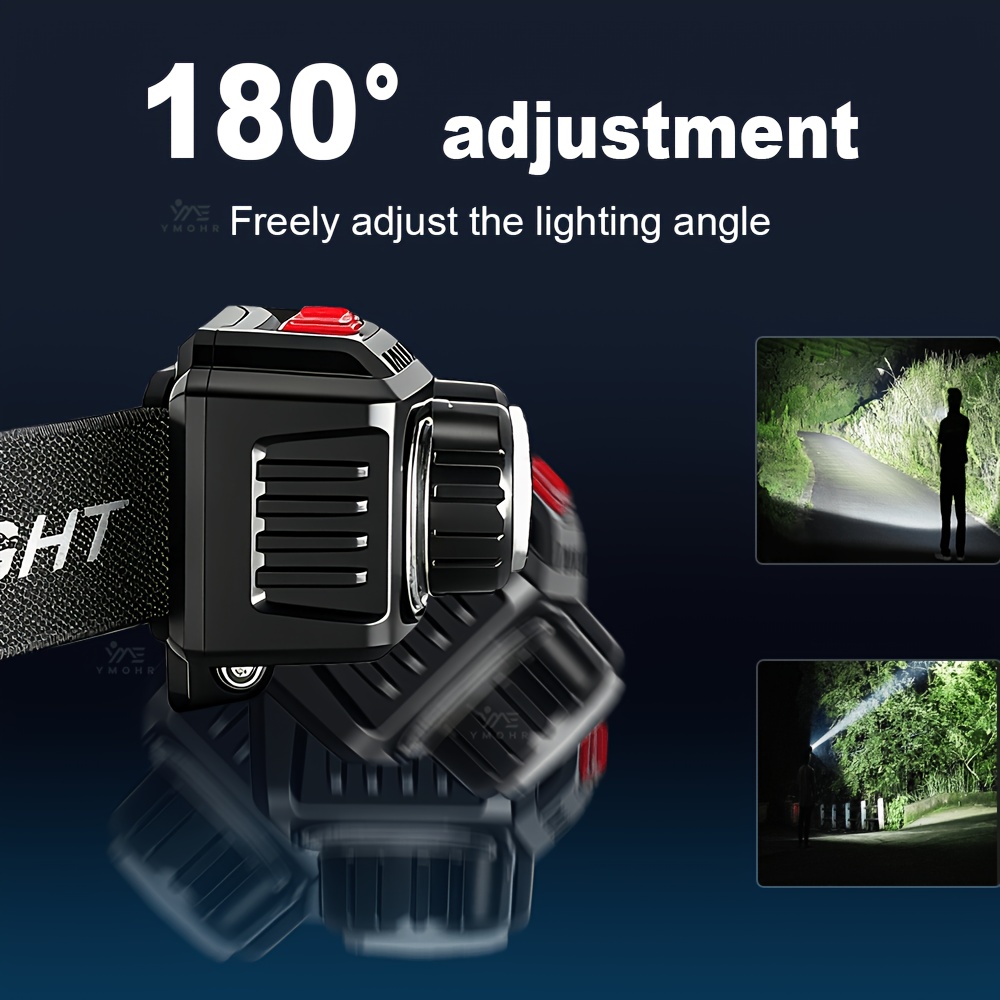 High Lumens Rechargeable Headlamp with 7 Lighting Modes