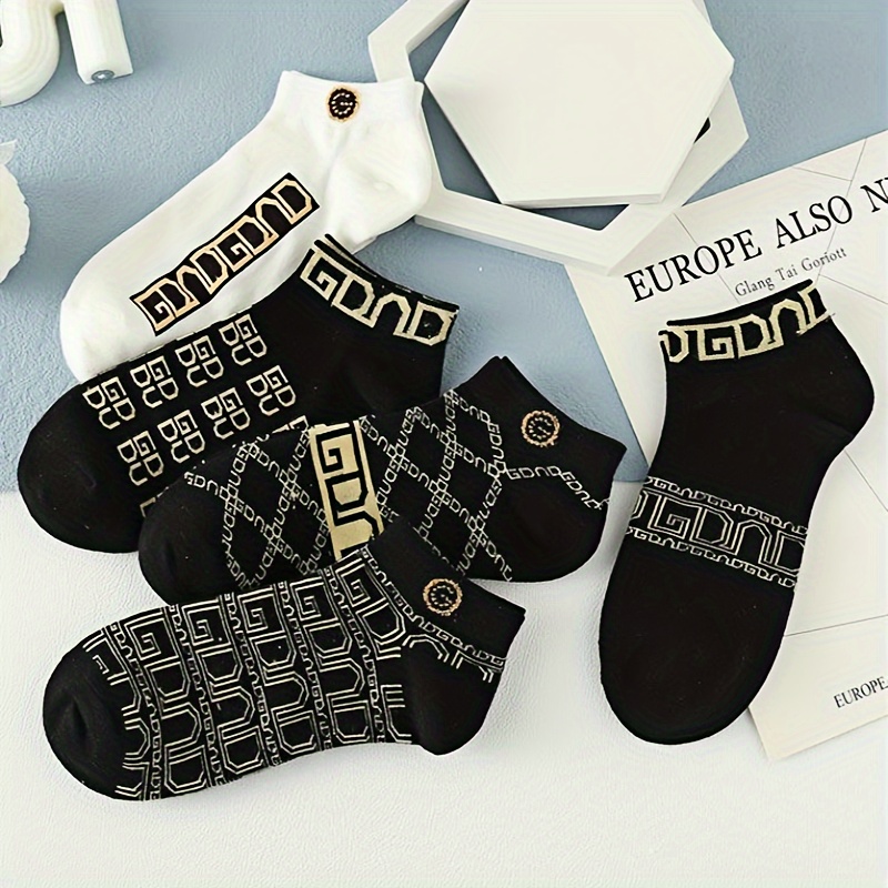 5 Pairs of Men'S Spring, Summer And Autumn Warm Sweat-Absorbing And Deodorizing Shallow Boat Socks, Sweat-Resistant