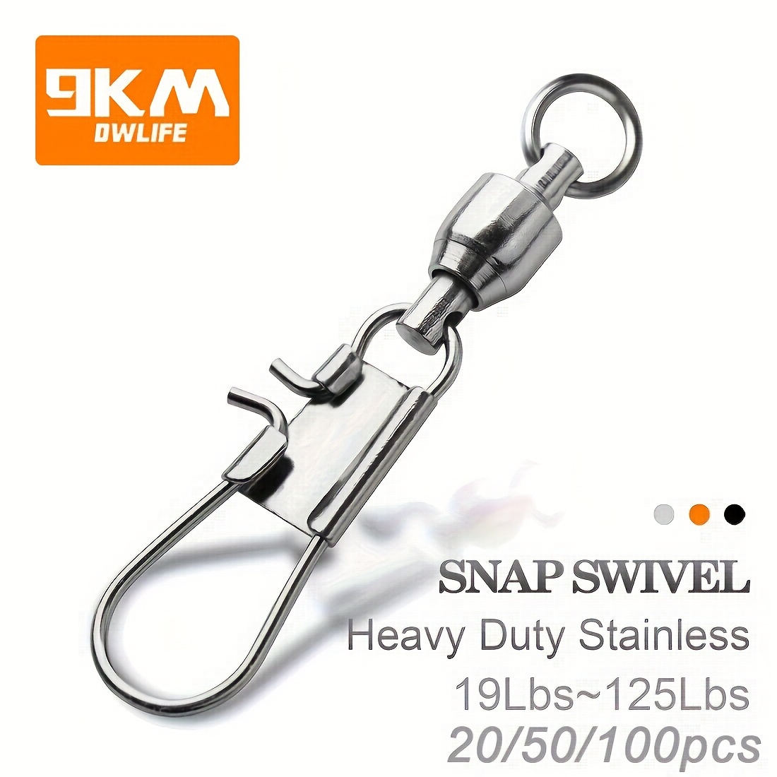 

/100pcs Heavy Duty Stainless Steel Fishing Swivels With Snap - Ideal For Saltwater And Freshwater Fishing, 9km Ball Bearing For Smooth