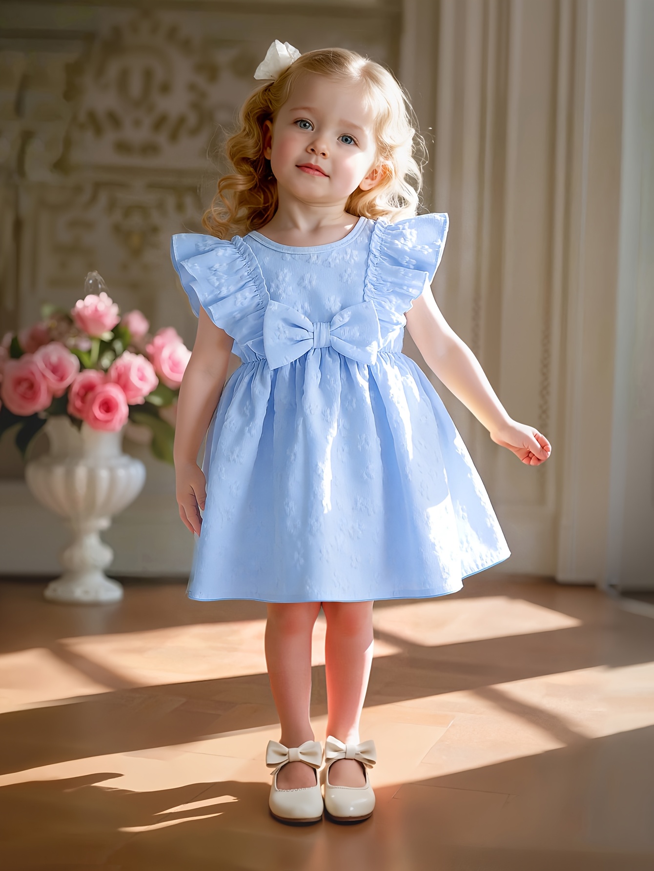 fitted lace wedding dress Amazon.com: Kids Toddler Baby Girl Summer Outfit Cherry Smocked Dress  Spaghetti Strap Sleeveless Floral Bow A-line Dress Clothes (Pink, 1-2  Years) : Clothing, Shoes & Jewelry