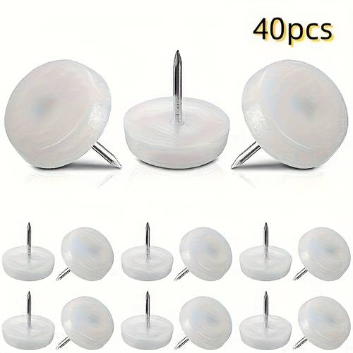 40pcs 40pcs heavy duty nylon furniture leg protectors compatible for for floor types spiral shank pads noise reducing floor protectors for hardwood floors sofa bed chair covers