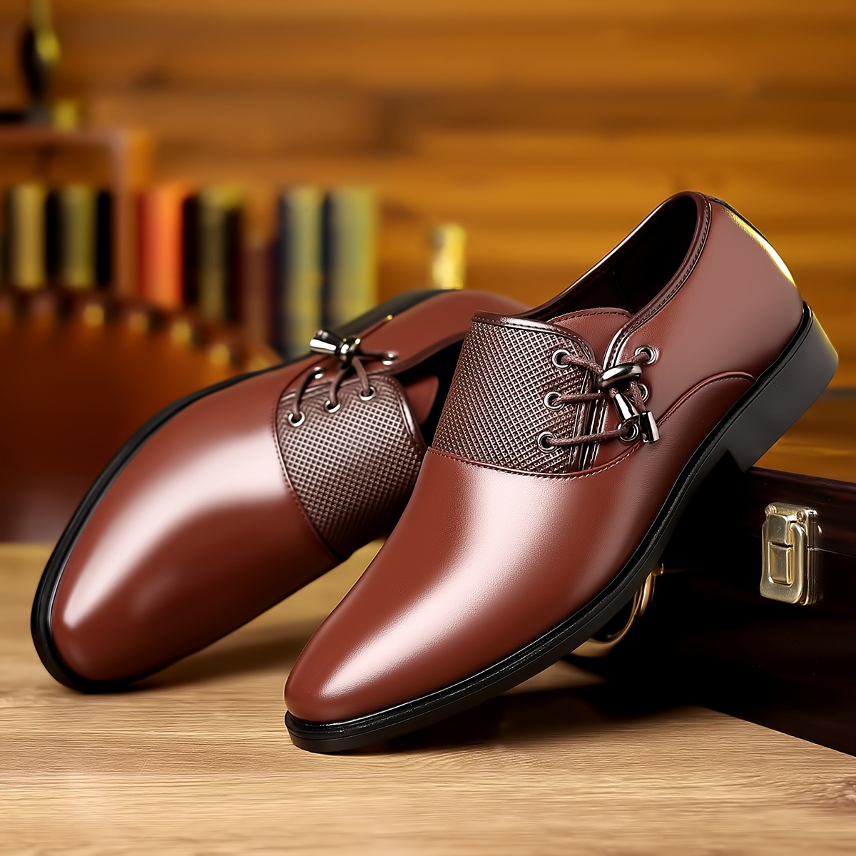 plus size mens solid color dress shoes comfy