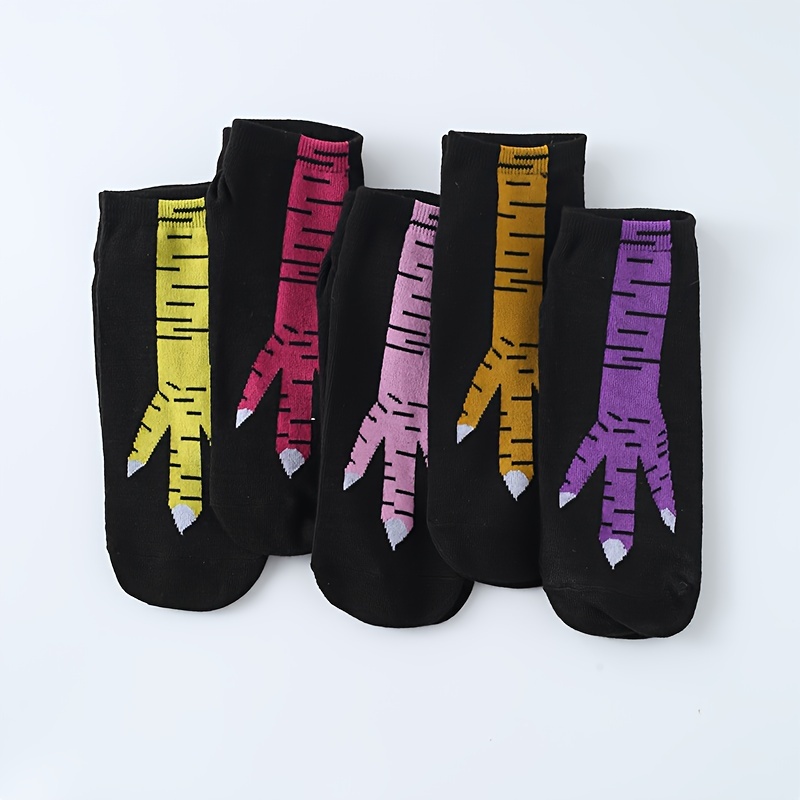 

5 Pairs Socks, Funny & Novelty Ankle Socks, Women's Stockings & Hosiery For Fall