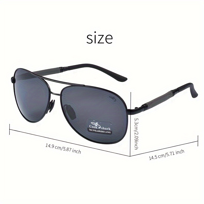 Cook Shark Polarizing Mirror Sunglasses for Day and Night Driving