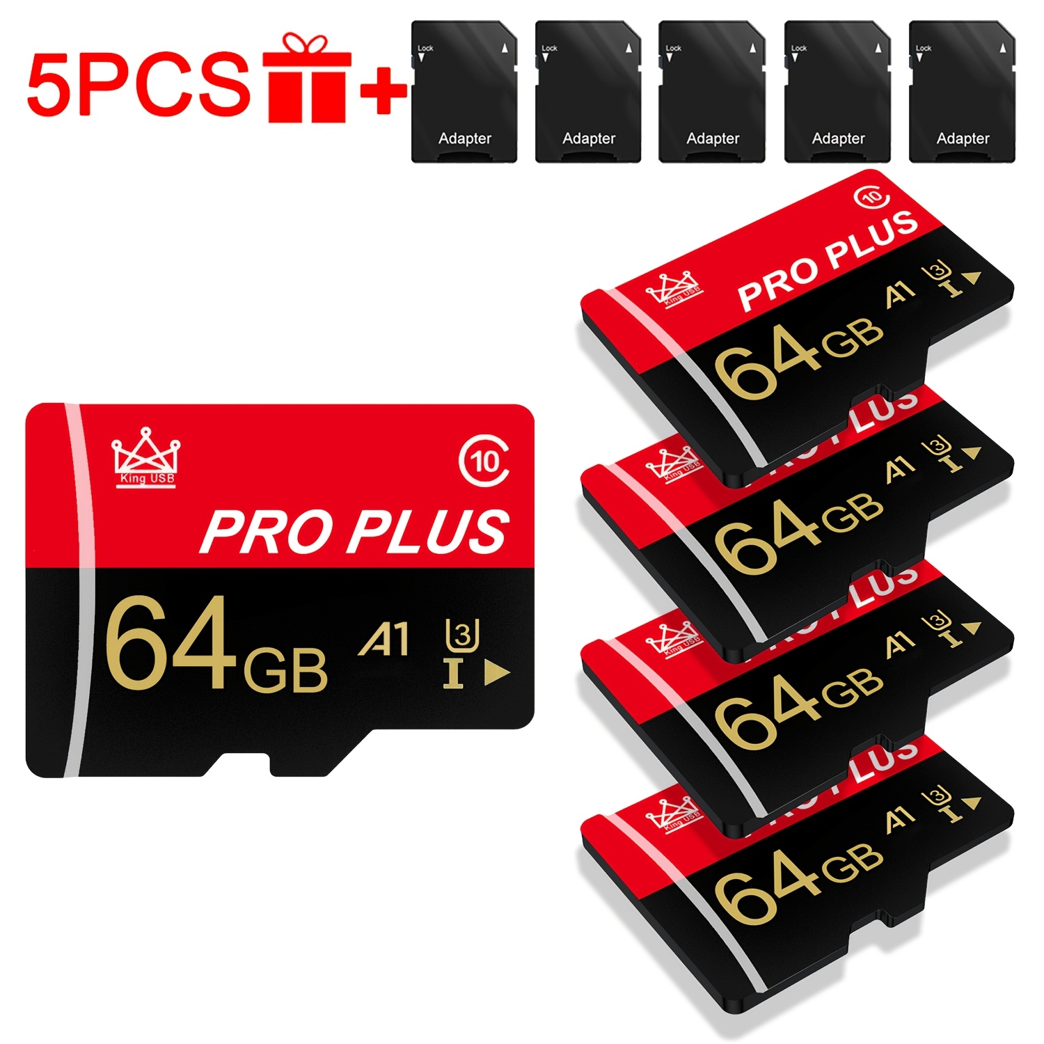 TEMU Bliksem Card - 128gb 64gb 32gb 16gb With Adapters, Tf Cards With For Smartphones, Cameras, Gaming Consoles, Car Audio, Dash Cams And Sound Boxes