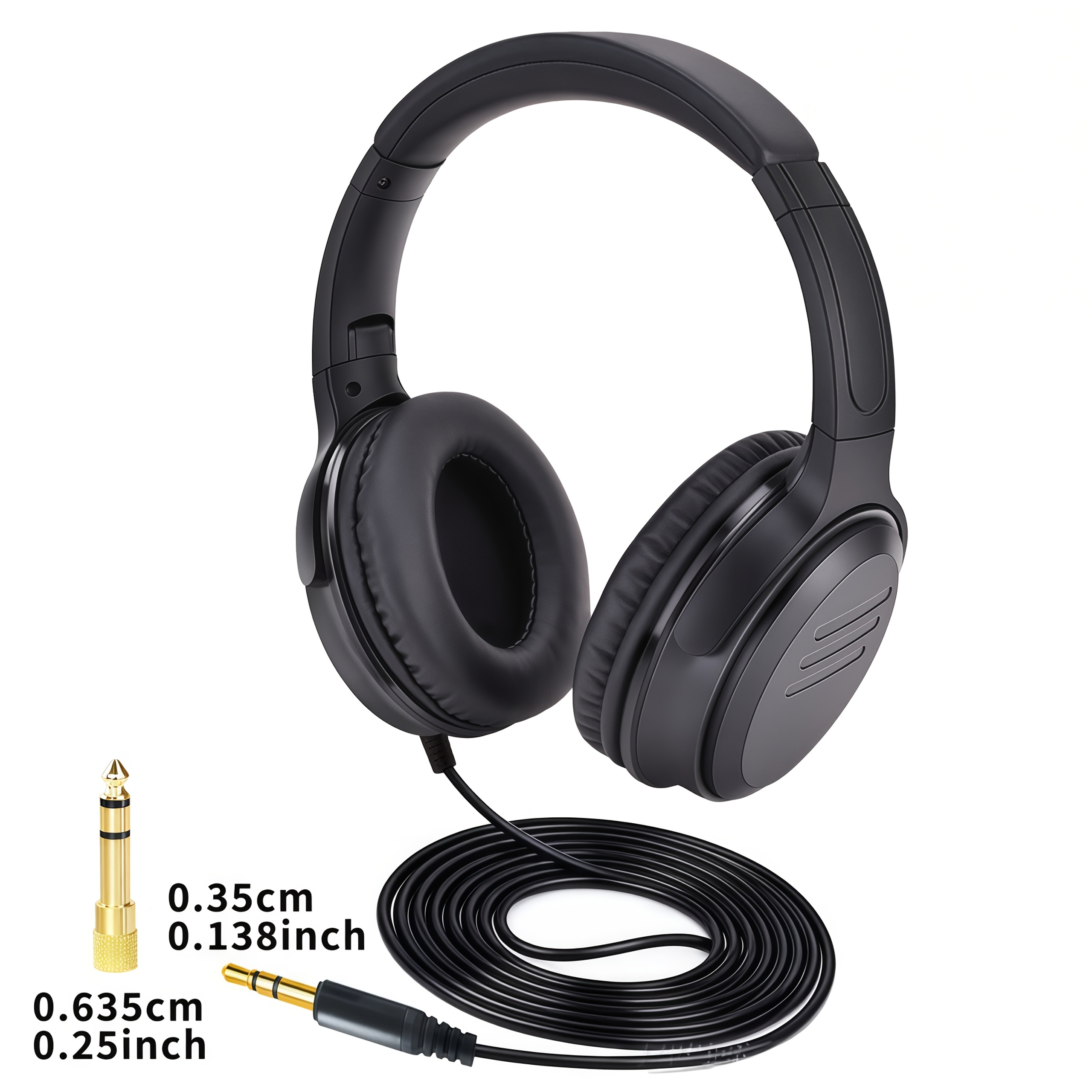 fones de ouvido dj com     almofadas   para  . possui faixa ajustável para diferentes tamanhos de cabeça   dobrável para facilidade de transporte. equipado com entrada de 3,5mm para     e   de 6,  para uso com guitarras,  