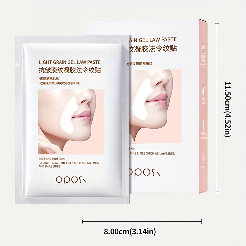 10 pairs - collagen nasolabial fold patches, fine lines patches, lifting masks - daily facial moisturizing and firming hydrating gel patches