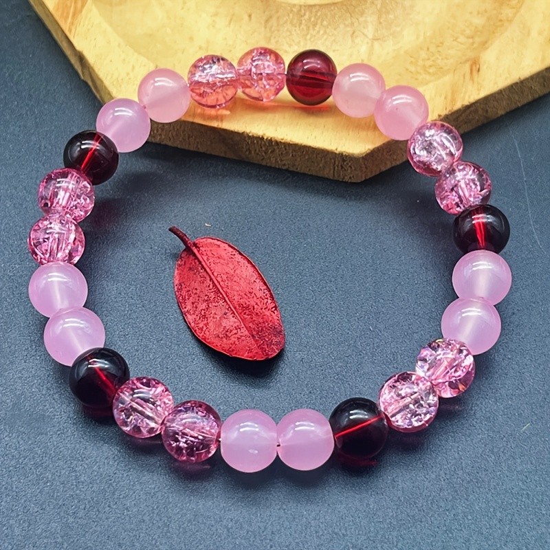 Three Color Pink Explosion Elastic Bracelet, Versatile