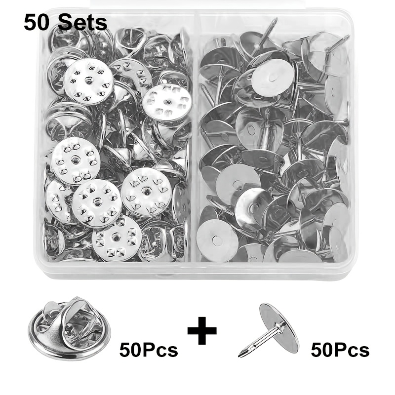 TEMU 25 Set/50 Set di a con Chiusura a , di Fissaggio in Metallo con Vuoti da 4.5Mm/10Mm e Scatola di Immagazzinaggio, per di Artigianato