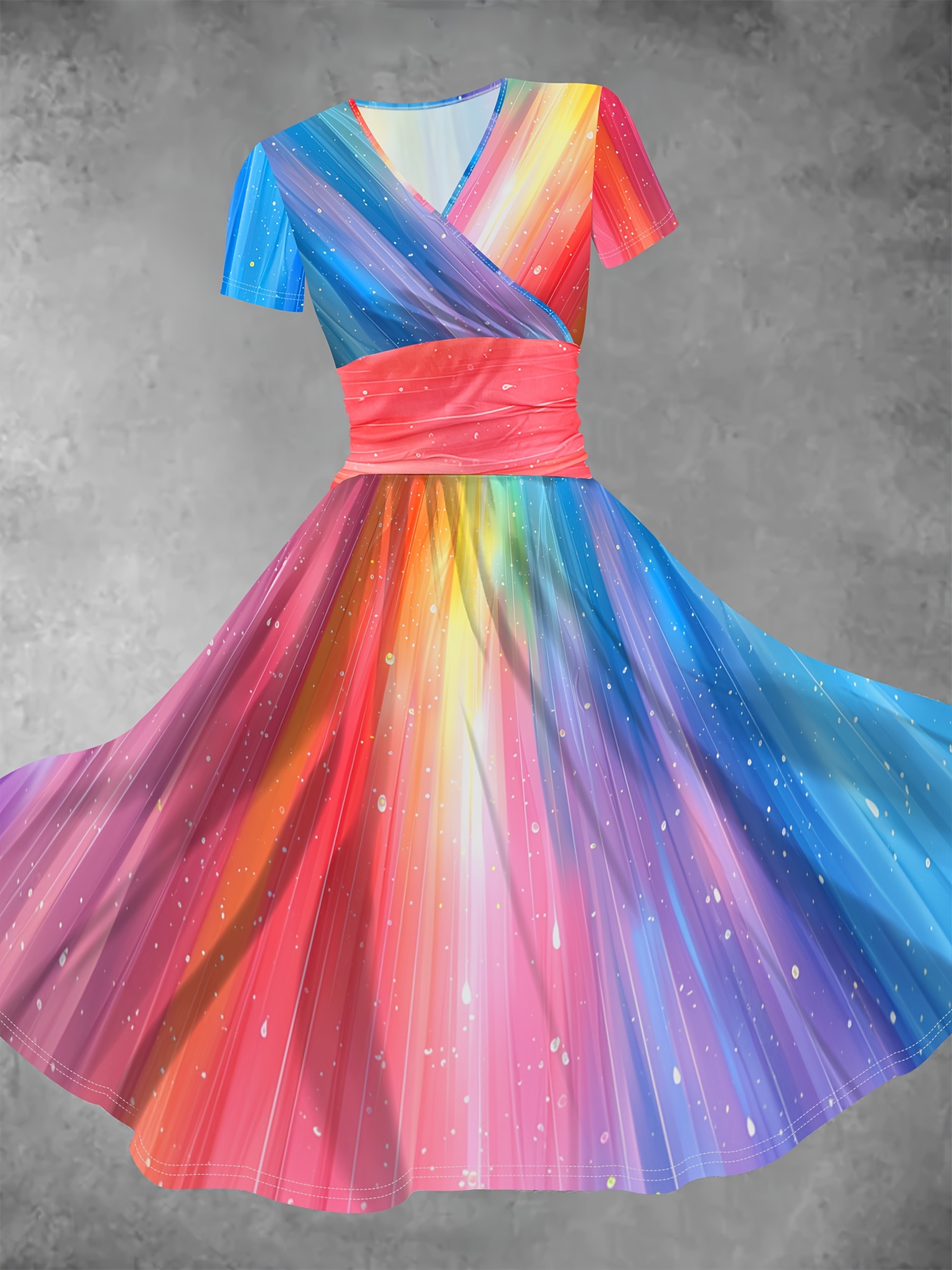 rainbow dress women sold on Temu United States