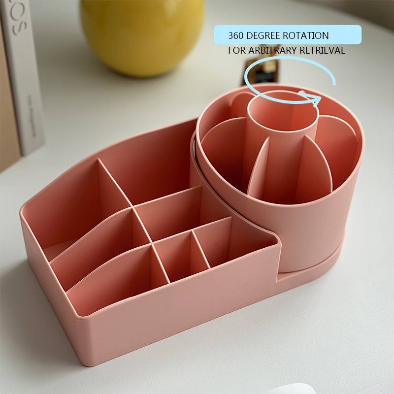 Pen Holder Desktop Cosmetics Storage Box Divided - Temu Ireland