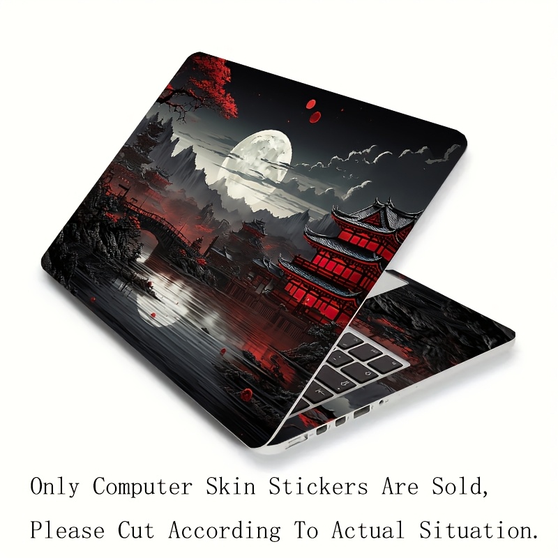 

1 Set Of 2 Anime Moon Design Computer Skins, Universal Vinyl -resistant Stickers, Suitable For Mac Book And Other Notebooks, 15.35x10.63 Inches