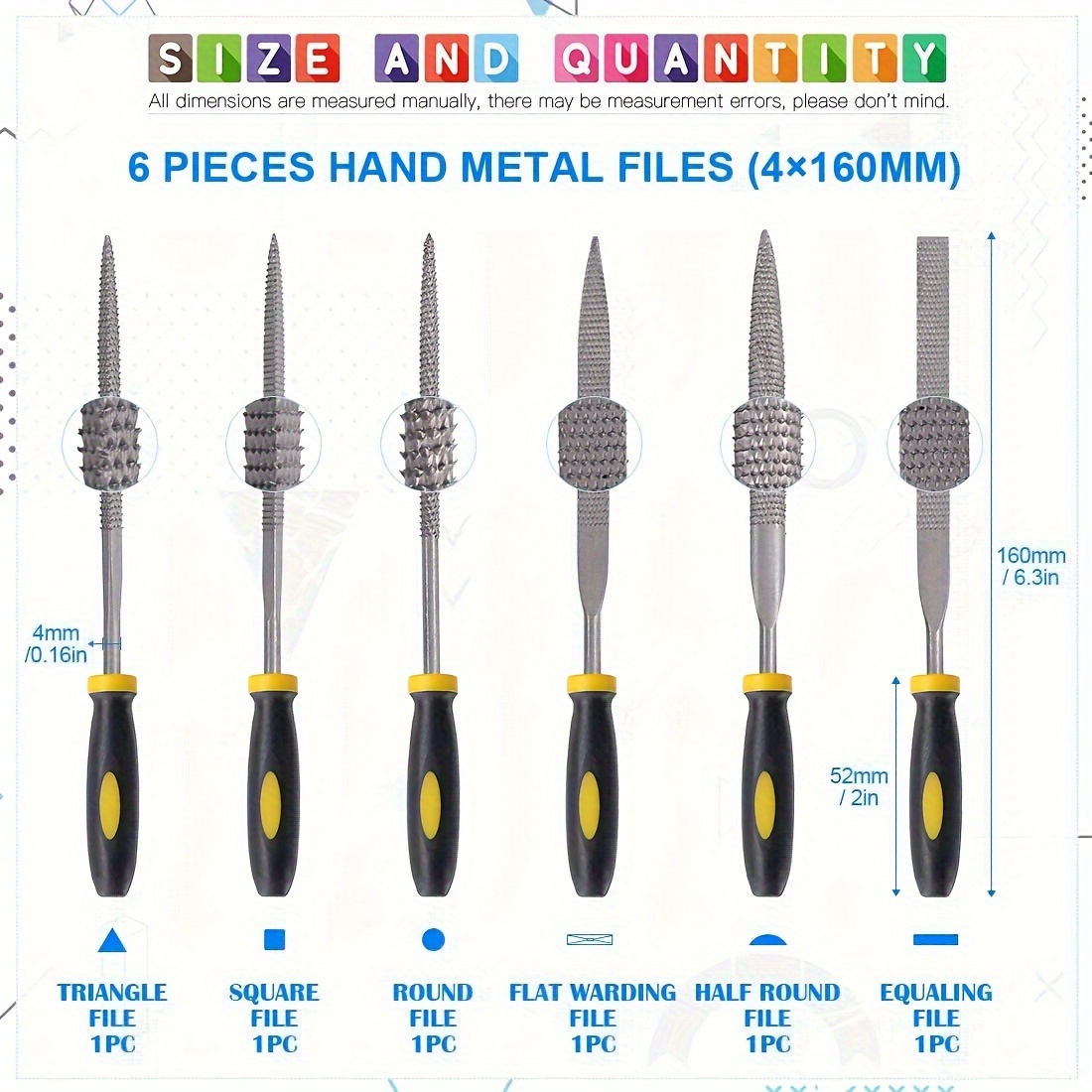 Wood Rasp File Set - Assorted Files For Rasp Cuts - Wood Shaping Tool