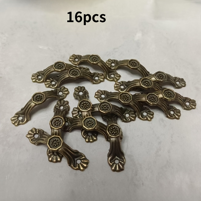 TEMU 16 Antique Bronze Alloy Decorative Mini Handles, Made Of Antique Bronze Alloy, Arched Mini Handle Window Decoration With Screws, Very Suitable