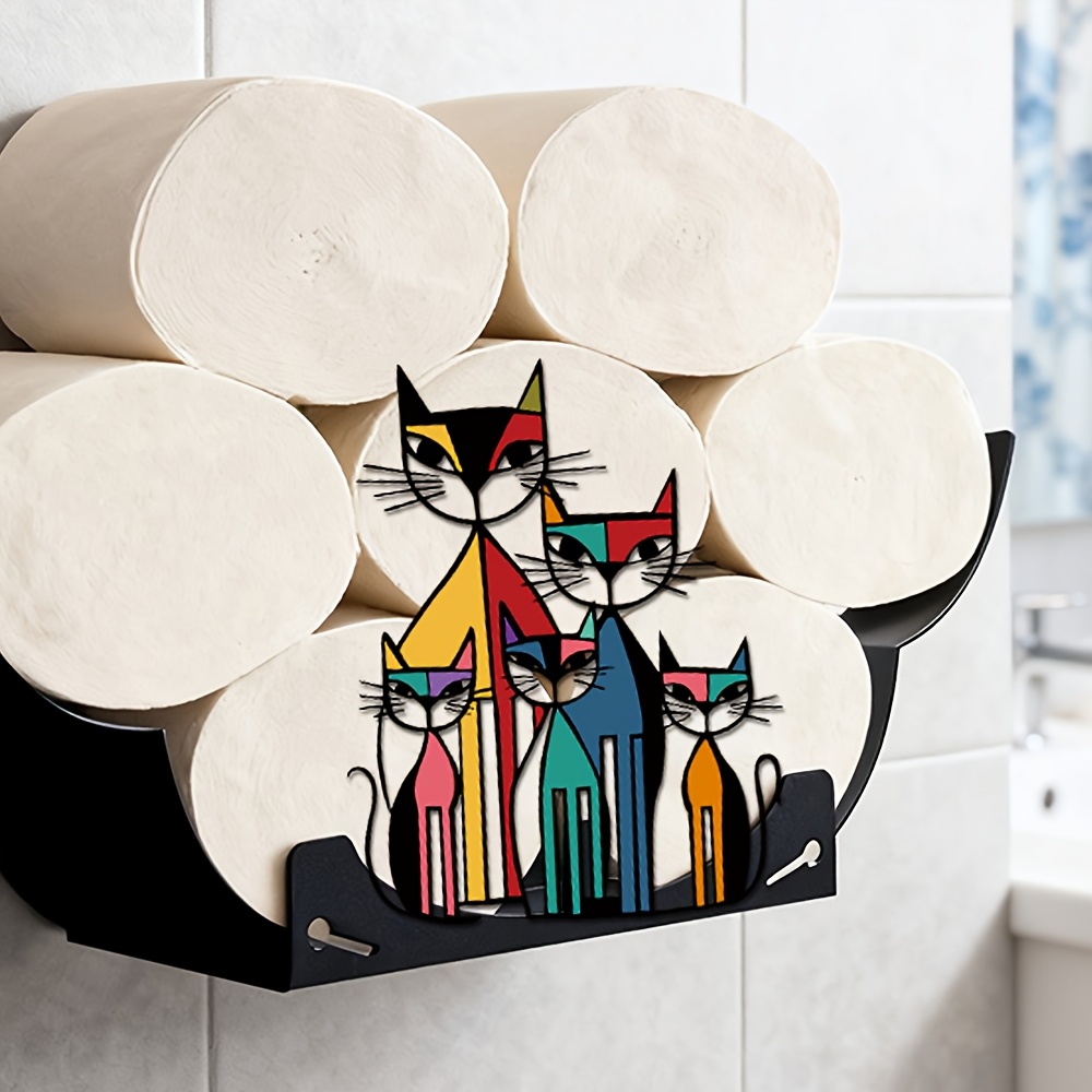 TEMU A Decorative Cat Tissue Holder That Hung Up, Perfect For Use In Bathrooms, Kitchens, And Bedrooms. Extendable And Foldable, Ensuring Durability