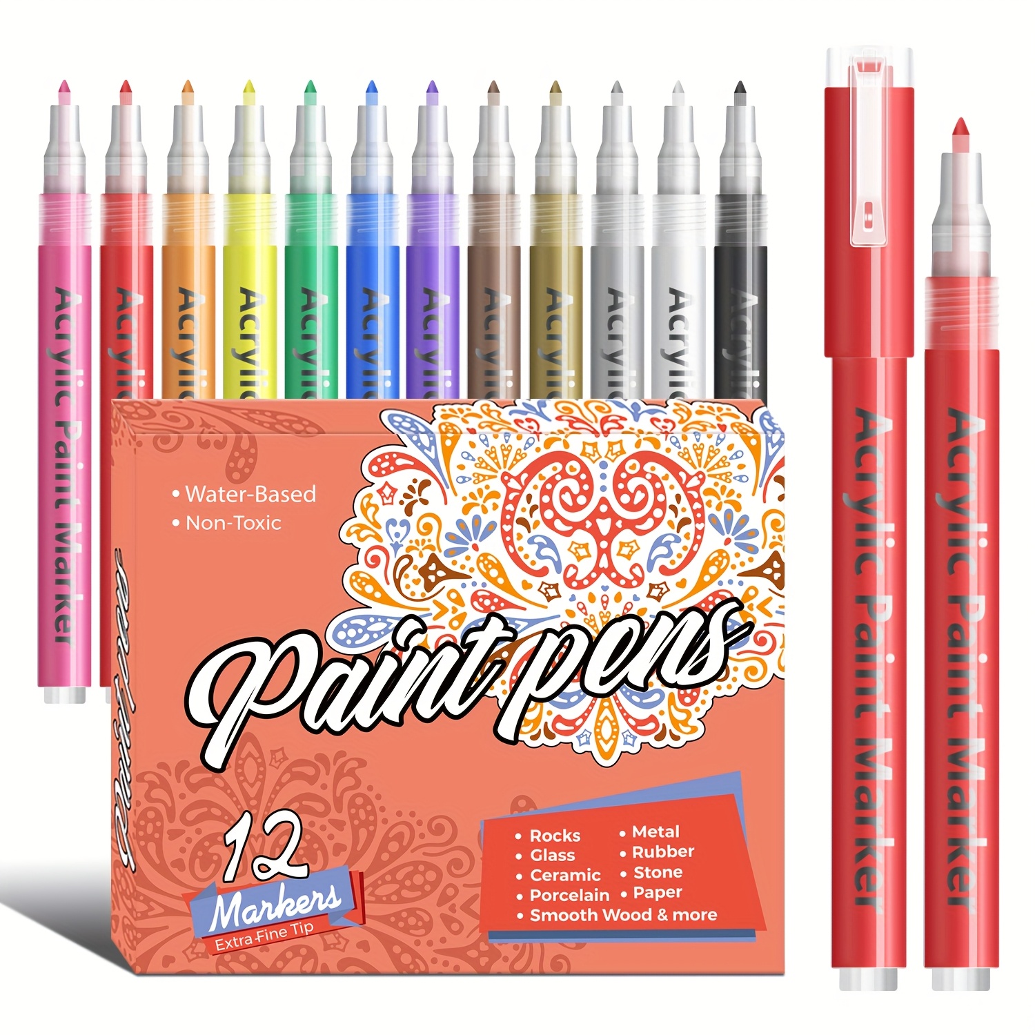 acrylic paint pens extra fine tip water based non toxic Temu Spain