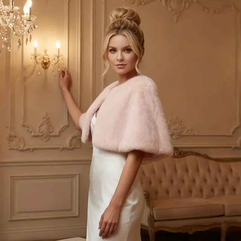 elegant luxurious white wedding shawl winter warm - Temu Oman elegant luxurious white wedding shawl winter warm - Temu Oman