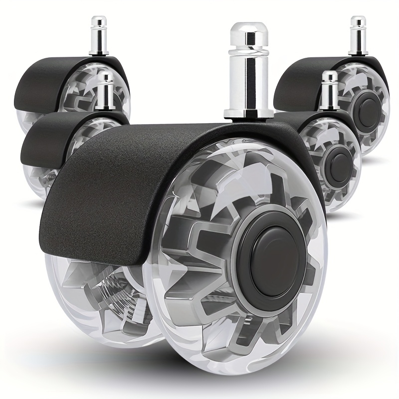 TEMU Set Of 5pcs, 2-inch (50mm) Replaceable Silent Office Chair Casters, Wheel Core, Stylish And Smooth, Suitable For Home Office And Other Spaces,