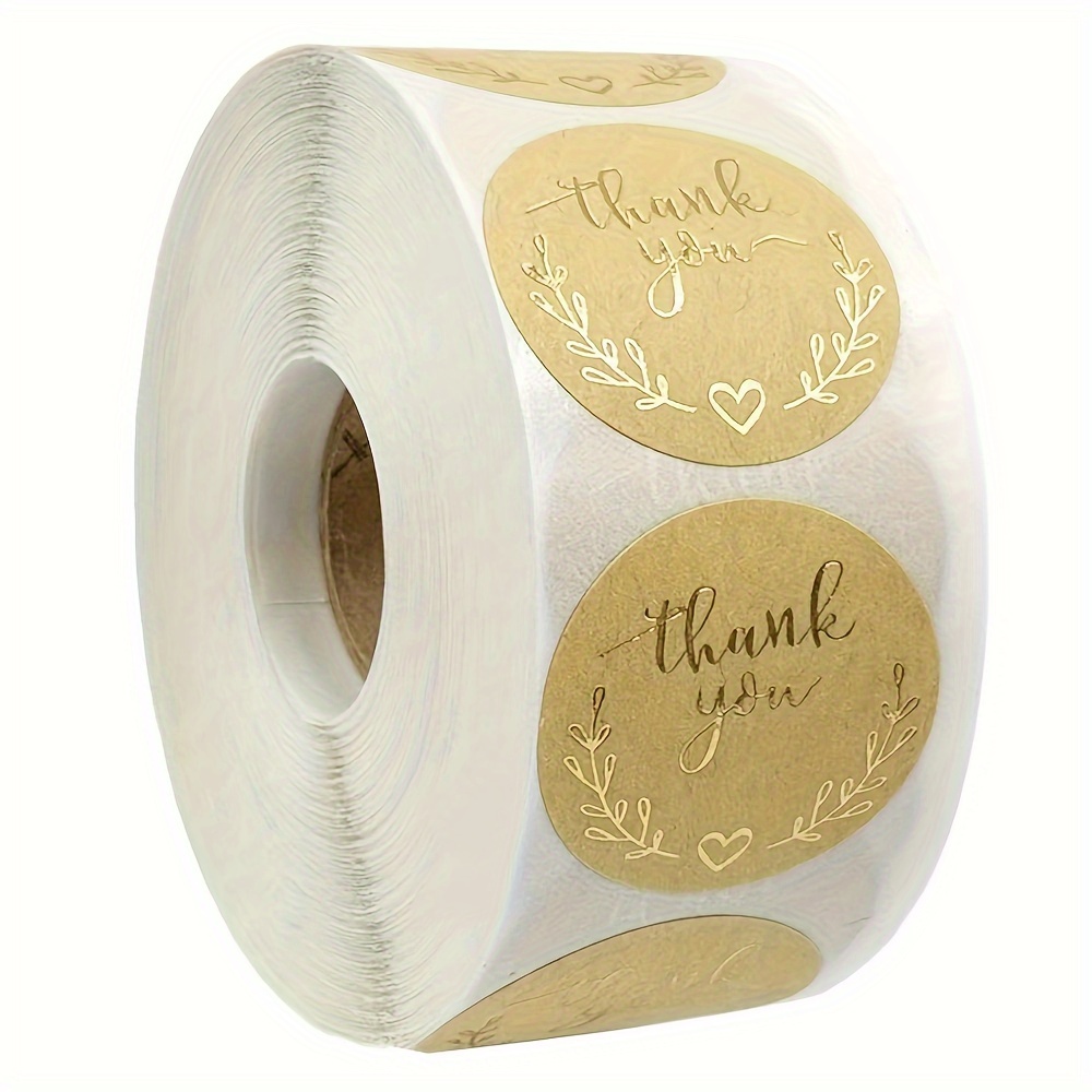 

500pcs Elegant "thank You" Stickers, 1 Inch - Ideal For Wedding Invitations, Party Favors & Envelope Seals, Decorative Round Labels Accents, Wedding Stickers