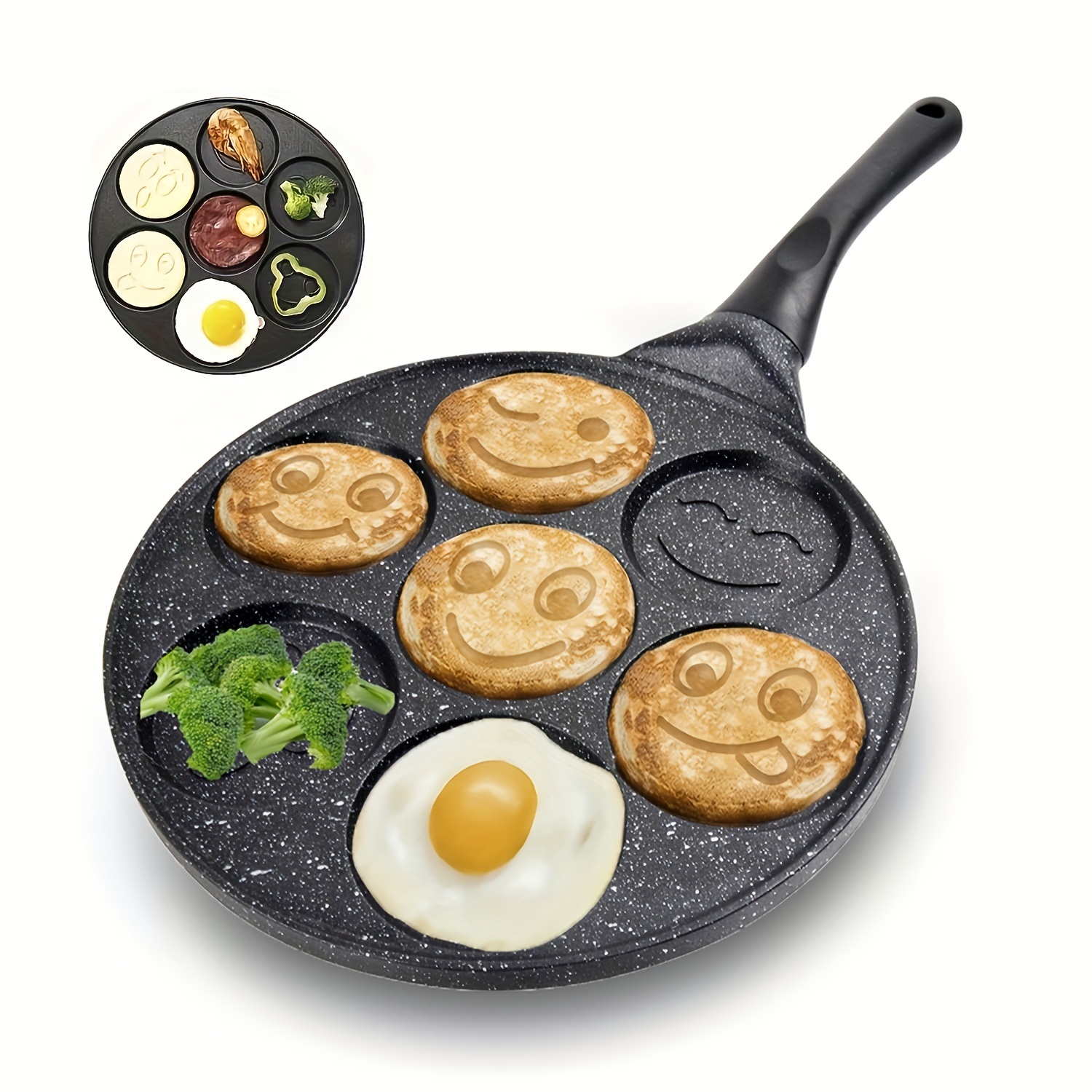   face   nonstick frying   for eggs   pancakes easy clean aluminum cookware details 1