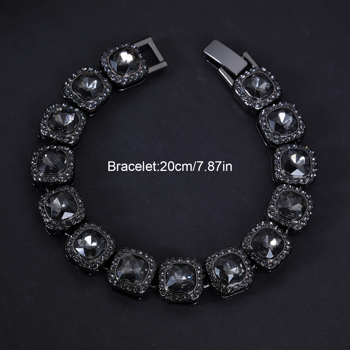 1pc Exquisite Hip Hop Chain Jewelry,gun Black Statement Necklace, Bracelet Punk Style For