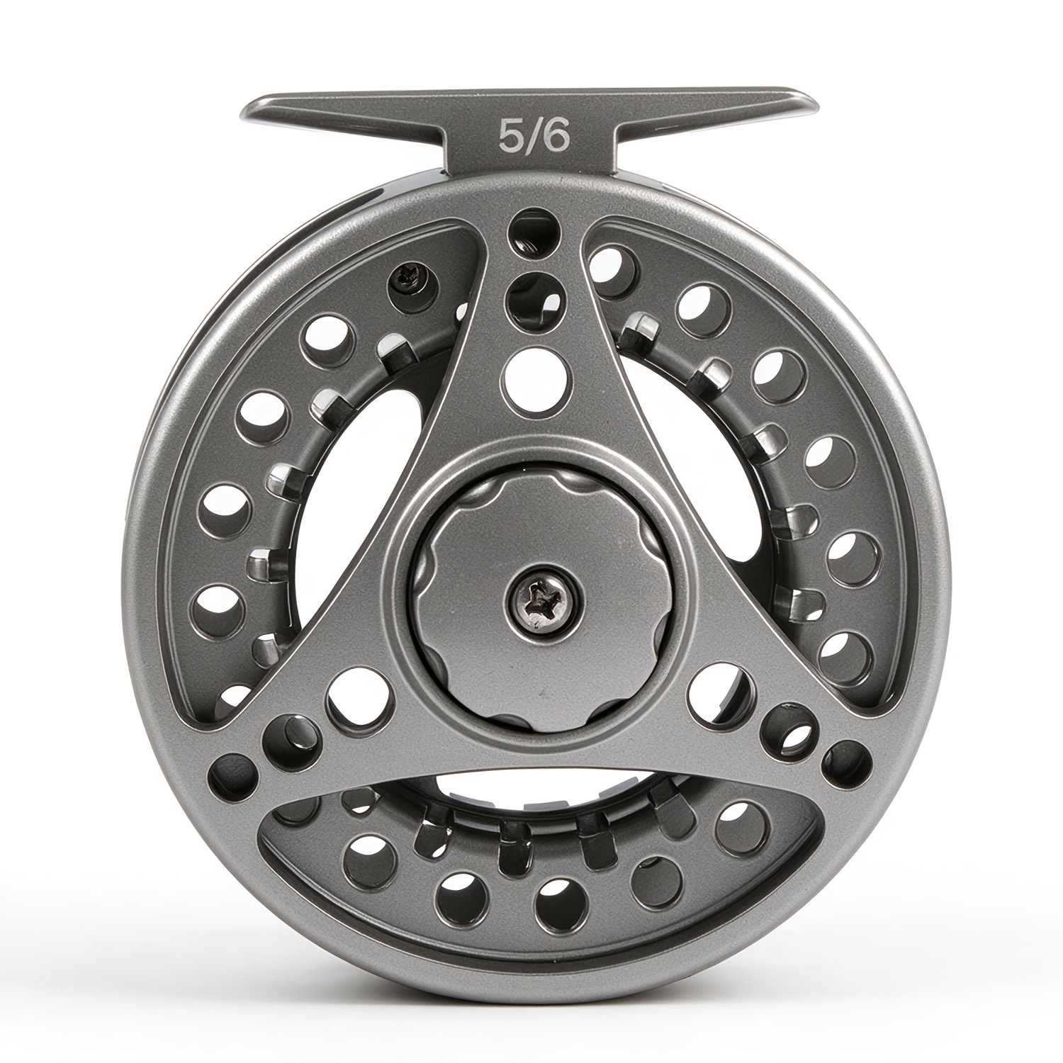 Image of Sougayilang Silvery Fishing Reel Aluminum Alloy Trout 5/6wt Large Fly Reel Stainless Steel Drag System For Freshwater