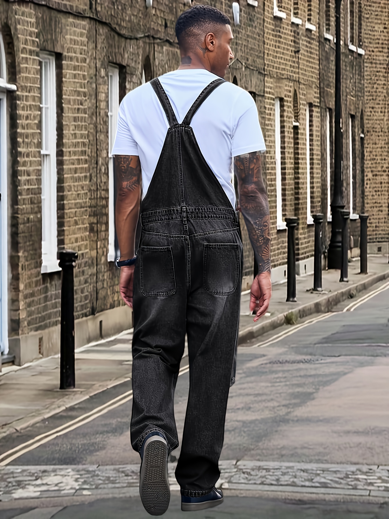 Denim Bib Overalls Fashion Mens Black Skinny Overalls Overalls
