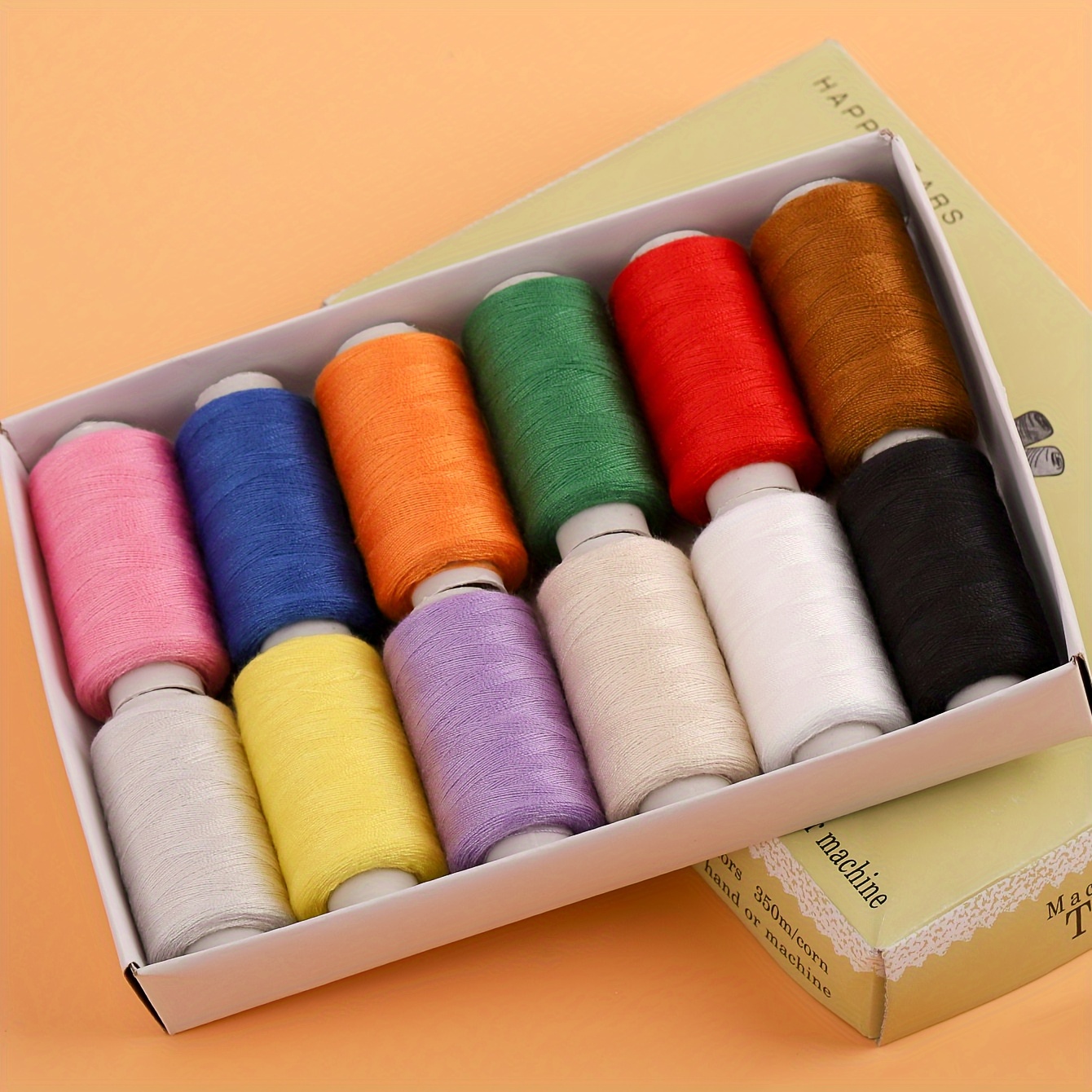 

12- Assorted Sewing Thread, 350m Each , Sewing Handcrafting Needlework Supplies, Art & Sewing