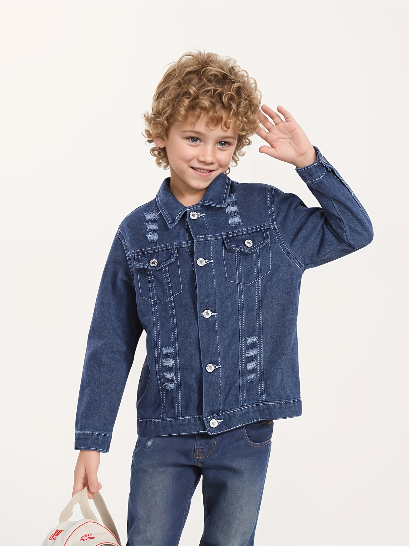 boys denim jacket sold on Temu Canada