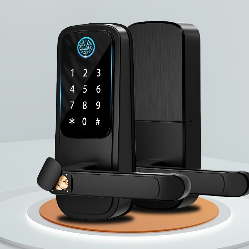 TEMU Keypad Door Lock With Handle, Smart Locks For Front Door, Smart Door Lock With Keypads, Door Locks Support Wifi& App Control, Digital Code Door