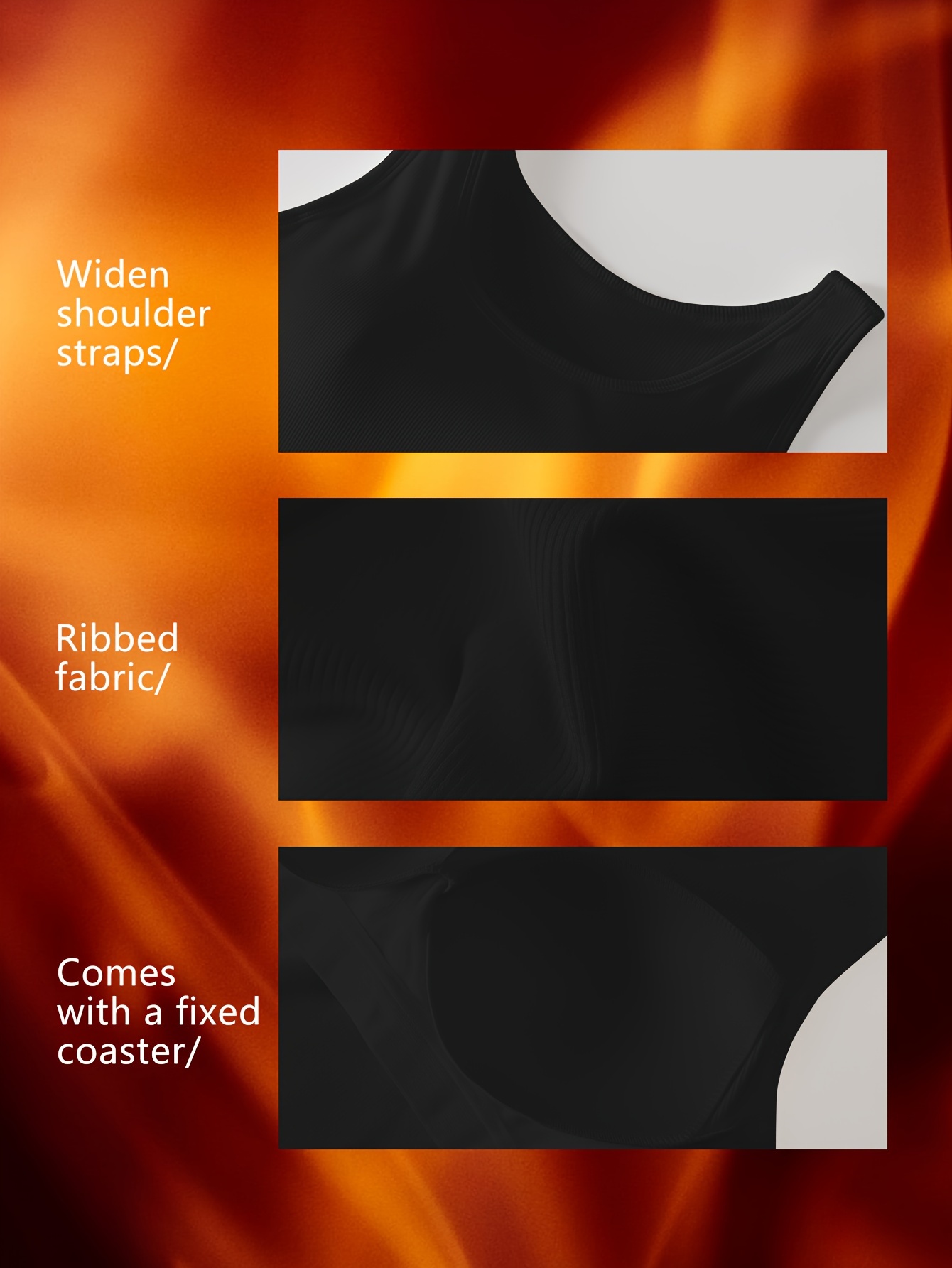 Women's Ribbed Tank Top with Built-in Bra Pads & 2-in-1 Vest Design - No Underwear Needed, Striped Pattern, Hand Wash Only for Workouts & Casual Wear, Casual, Clothing, Modern, Durable Fabric, Comfortable Fit, Clothing, Stylish, Soft Material, Women