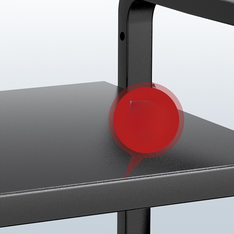 Available in 2 Colors - Expandable Kitchen Storage Rack, Suitable for Microwaves and Ovens | Black Metal Countertop Organizer with Open Shelving, Ideal for Storing Spices, Tableware, Cookware, and Appliances | Functional Kitchen Rack | Black Metal