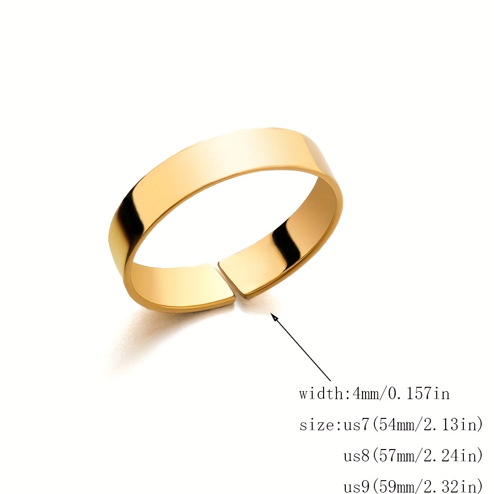 Minimalist Stainless Steel Ring Unisex Retro Durable Everyday