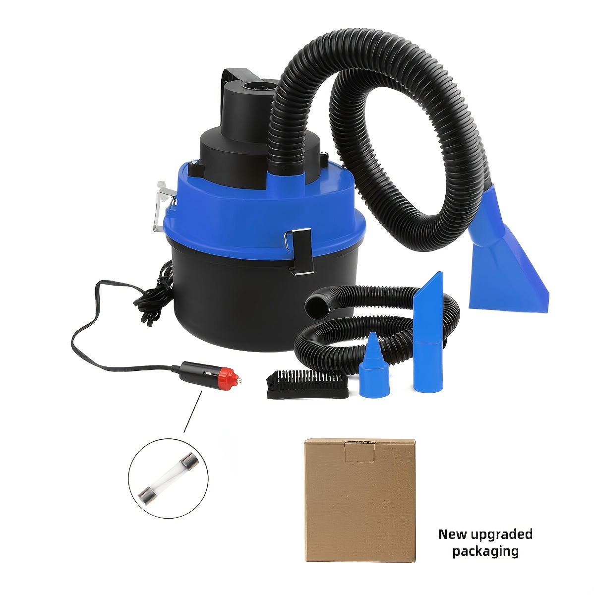 TEMU Car-mounted Vacuum And Blower 2-in-1 Cylinder Vacuum Cleaner, Portable Car Tool, Large-capacity Cylinder Vacuum Cleaner, Car Interior Cleaning